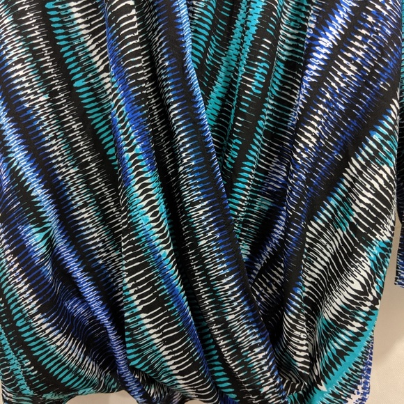 Halo Striped Crossover Blouse - Picture 7 of 8